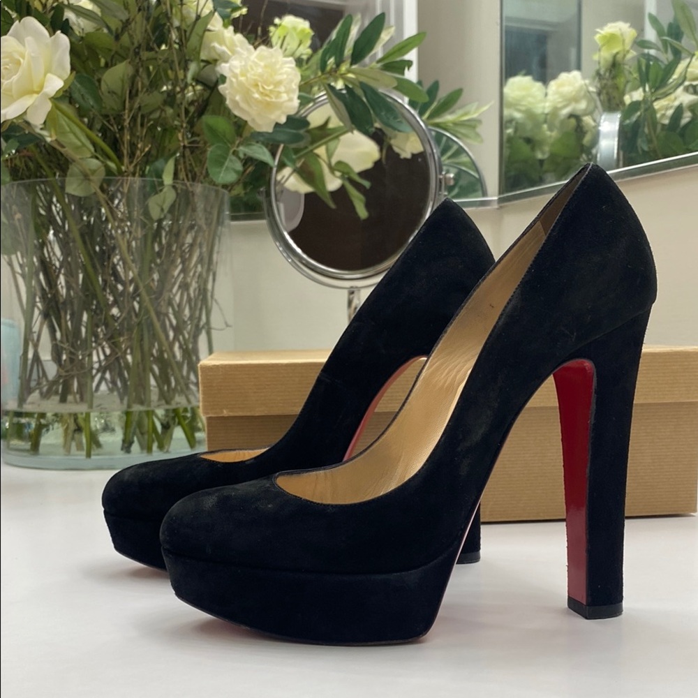 Christian Louboutin Black Heels with Red Soles